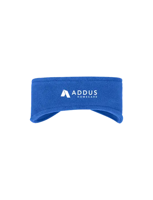 Royal Stretch Fleece Headband w/Addus HomeCare Logo