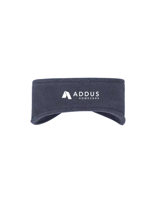 Navy Stretch Fleece Headband w/Addus HomeCare Logo