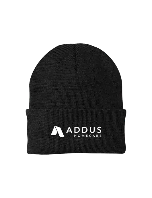 Black Knit Cap w/Addus HomeCare Logo