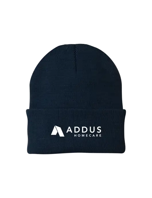 Navy Knit Cap w/Addus HomeCare Logo