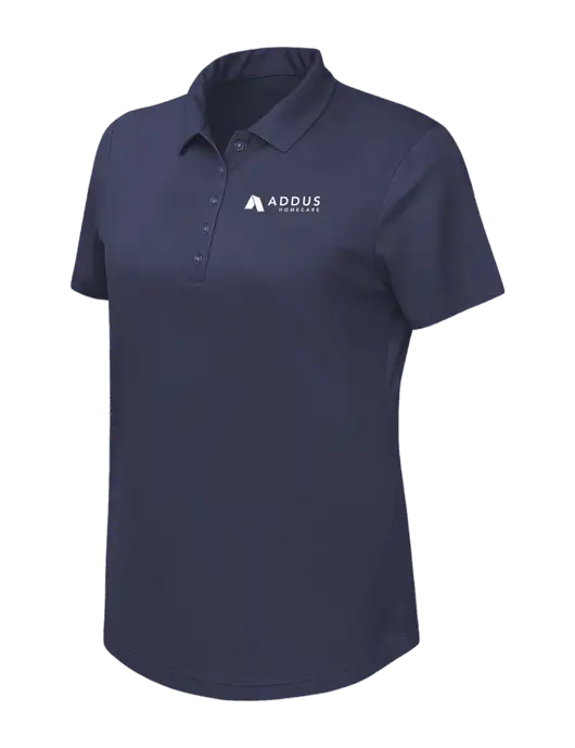 Callaway Womens Birdseye Navy Polo w/Addus HomeCare Logo