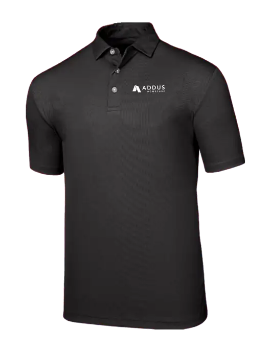 Callaway Birdseye Black Polo w/Addus HomeCare Logo