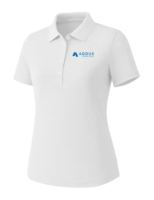 Callaway Womens Core Bright White Performance Polo w/Addus HomeCare Logo