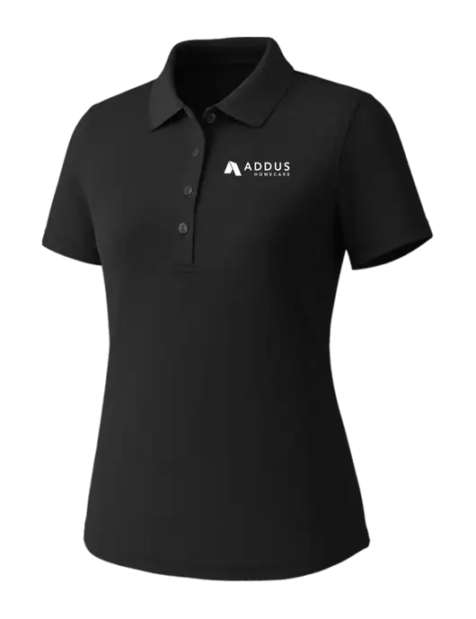 Callaway Womens Core Black Performance Polo w/Addus HomeCare Logo
