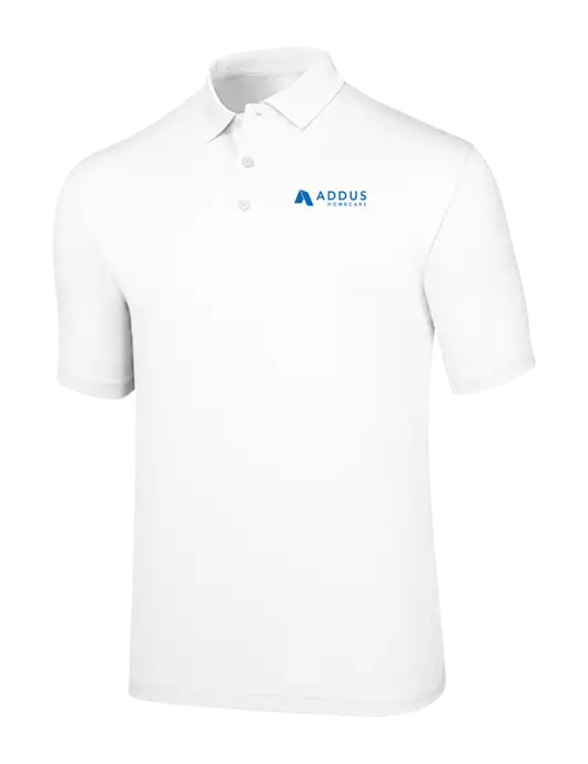 Callaway Opti-Dri White Chev Polo w/Addus HomeCare Logo