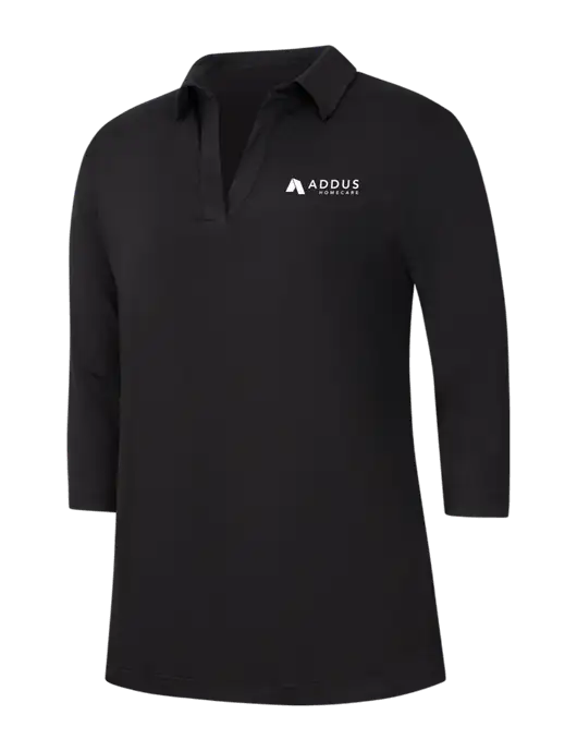 Womens Black Luxe Knit Tunic w/Addus HomeCare Logo