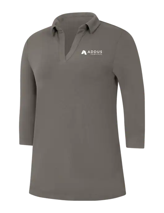 Womens Dark Grey Luxe Knit Tunic w/Addus HomeCare Logo