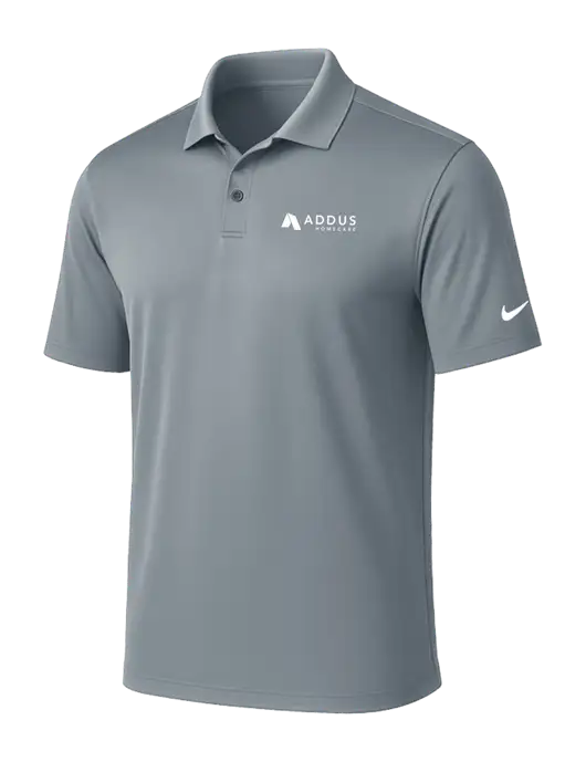 NIKE Medium Grey Victory Solid Polo w/Addus HomeCare Logo
