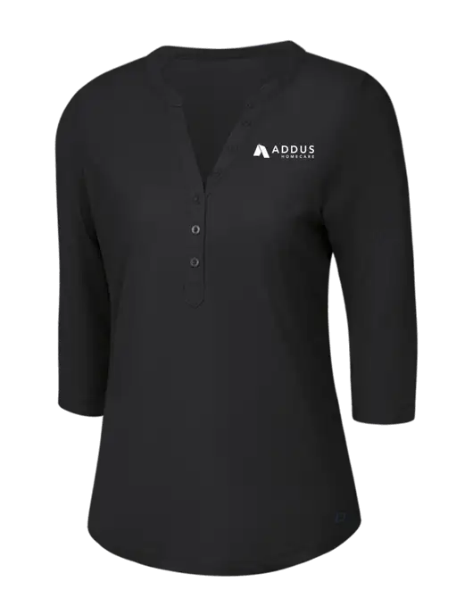 OGIO Blacktop Jewel Henley w/Addus HomeCare Logo