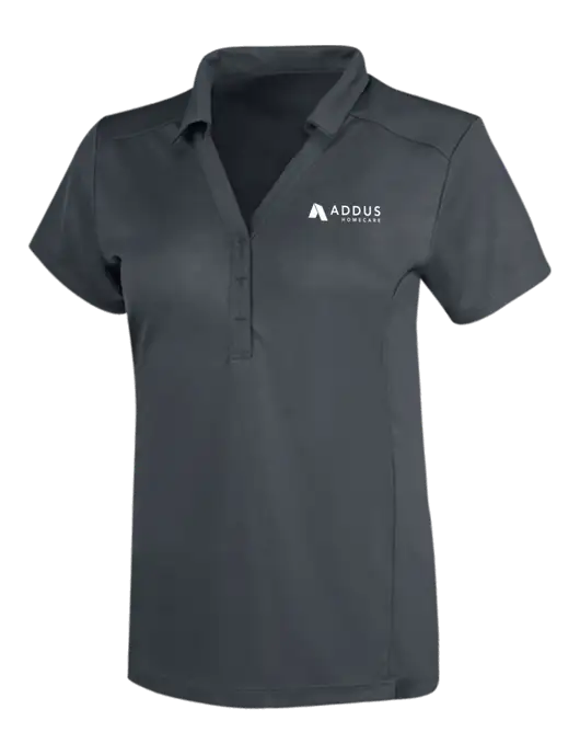OGIO Dark Grey Womens Framework Polo w/Addus HomeCare Logo