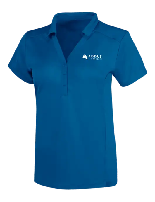 OGIO Royal Blue Womens Framework Polo w/Addus HomeCare Logo