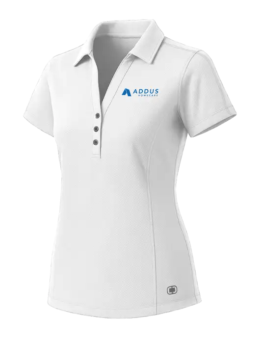 OGIO Womens White ONYX Polo w/Addus HomeCare Logo