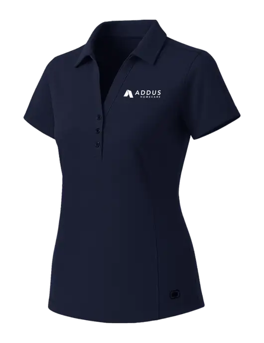 OGIO Womens Navy ONYX Polo w/Addus HomeCare Logo