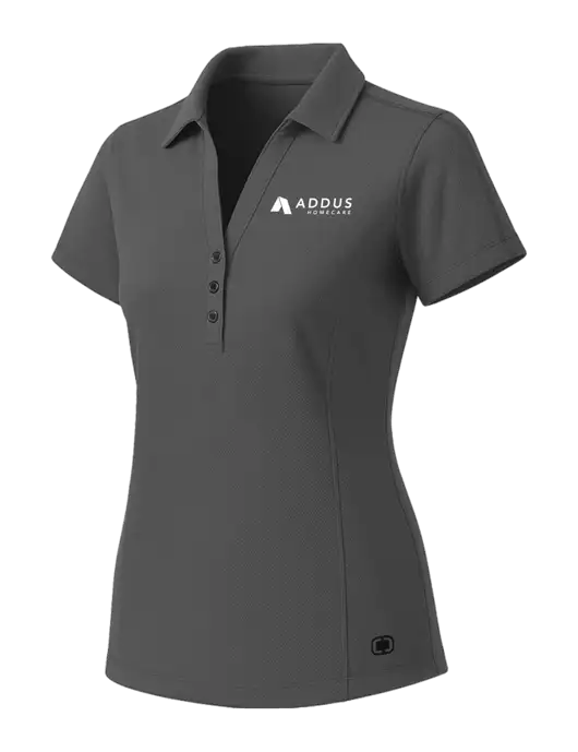 OGIO Womens Medium Grey ONYX Polo w/Addus HomeCare Logo
