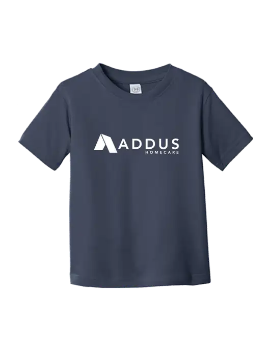 Rabbit Skins Navy Toddler Fine Jersey Tee w/Addus HomeCare Logo