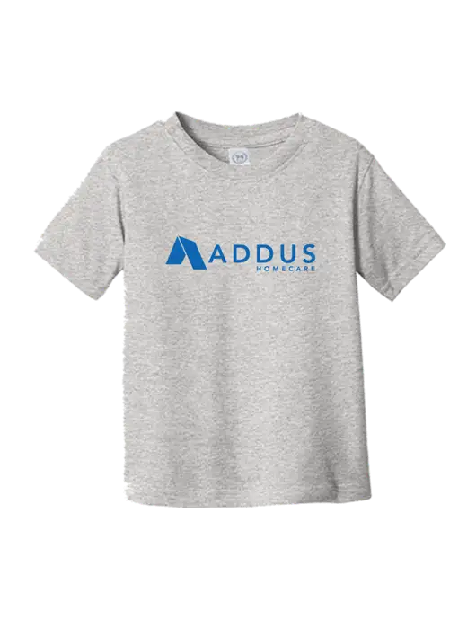 Rabbit Skins Light Grey Heather Toddler Fine Jersey Tee w/Addus HomeCare Logo