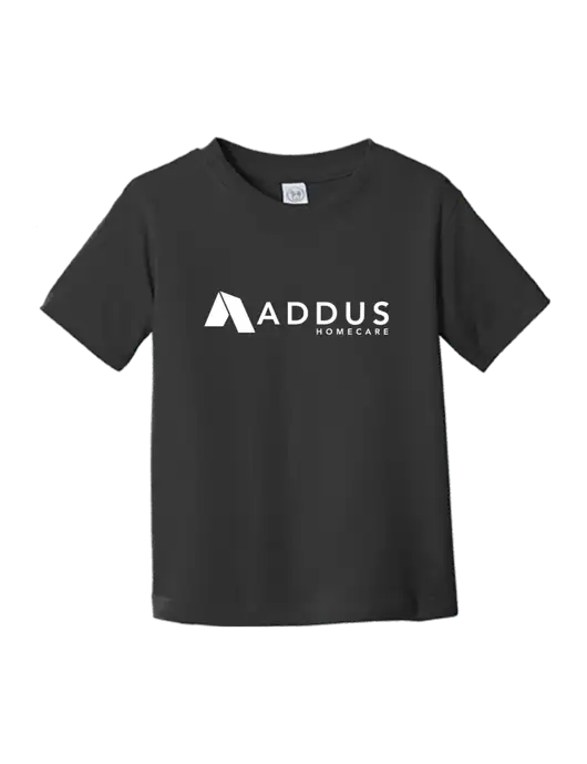 Rabbit Skins Black Toddler Fine Jersey Tee w/Addus HomeCare Logo