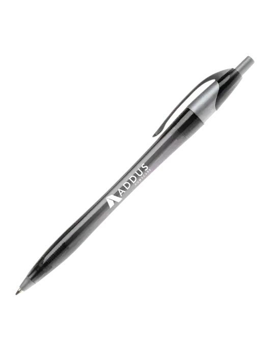 Novella Translucent Black/Silver Jewel Pen - Blue Ink w/Addus HomeCare Logo