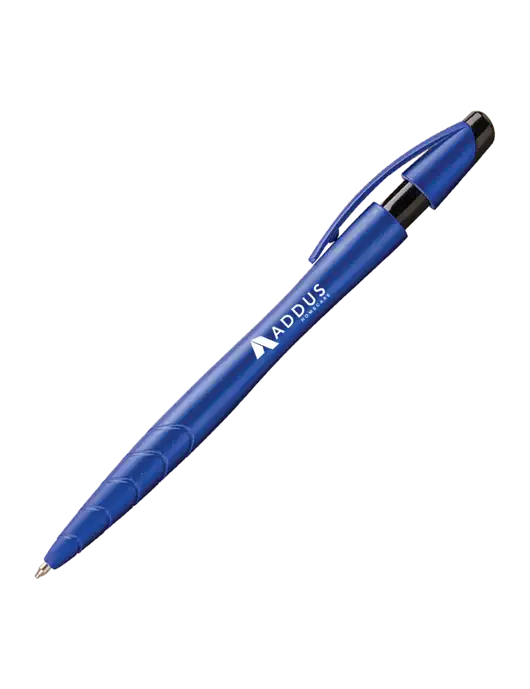 Awali Blue Metallic Pen - Black Ink w/Addus HomeCare Logo