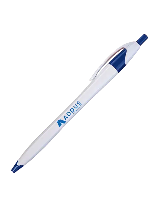 Novella White/Royal Classic Pen - Blue Ink w/Addus HomeCare Logo