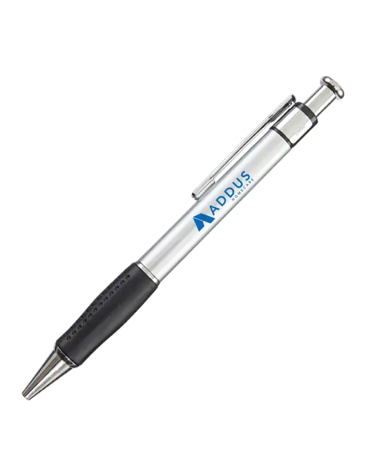 Malta Silver Pen - Black Ink w/Addus HomeCare Logo