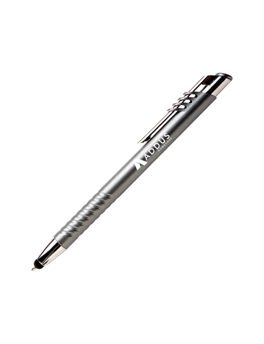 Schirhart Grey Stylus Pen - Blue Ink w/Addus HomeCare Logo