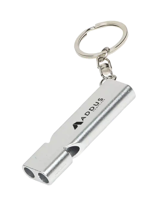 Quick Alert Silver Safety Whistle w/Addus HomeCare Logo