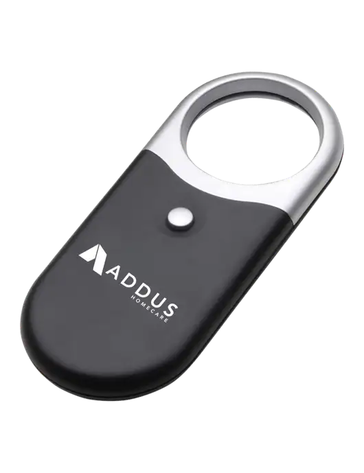Compact Black Magnifier Light w/Addus HomeCare Logo