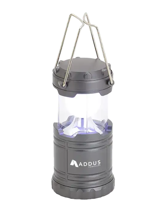 Gunmetal Mini Retro Lantern w/Addus HomeCare Logo