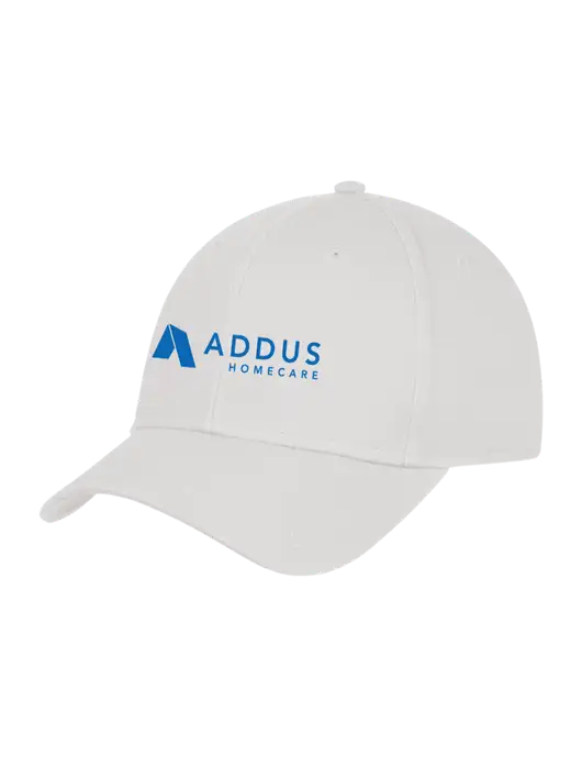 White Structured Cap Hook & Loop w/Addus HomeCare Logo