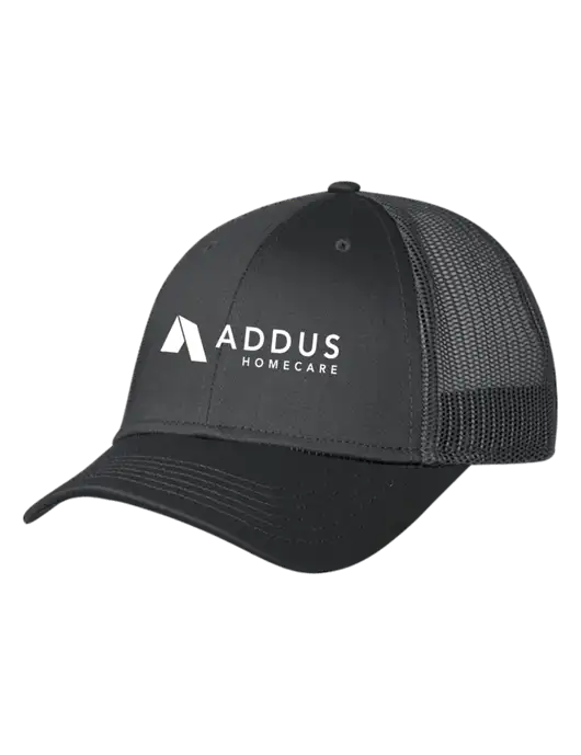 Charcoal Mesh Trucker Cap Snap Back w/Addus HomeCare Logo