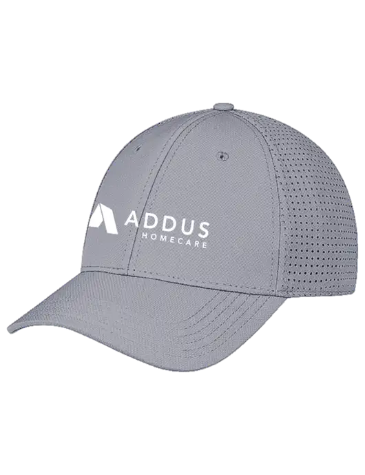 Grey Performance Stretchable Cap Hook & Loop w/Addus HomeCare Logo