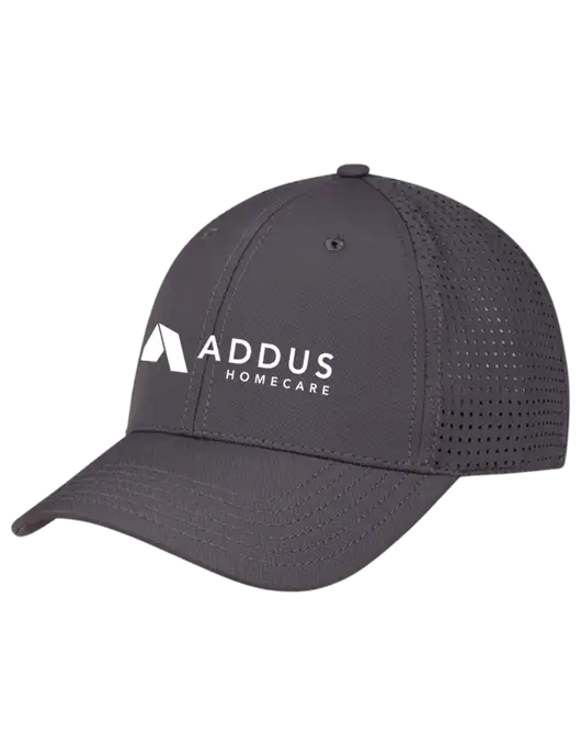 Charcoal Performance Stretchable Cap Hook & Loop w/Addus HomeCare Logo