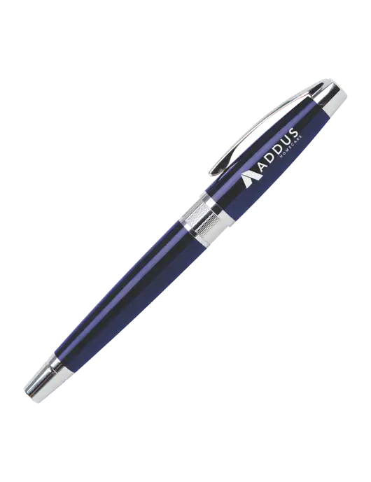 Masscotti Navy Rollerball Pen - Black Ink w/Addus HomeCare Logo