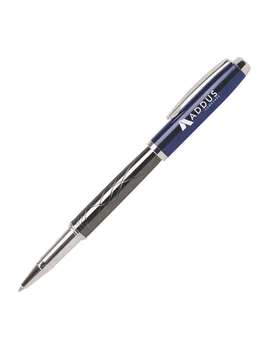 Modernist Blue Rollerball Pen - Black Ink w/Addus HomeCare Logo