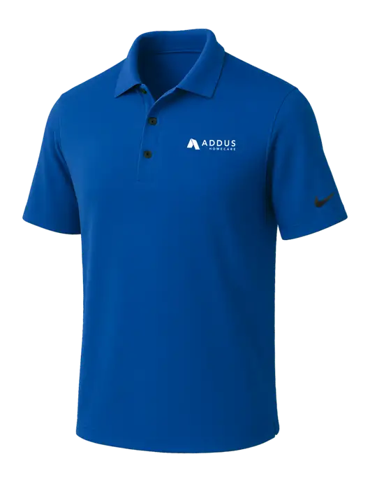 NIKE Dark Royal Dri-Fit Micro Pique Polo w/Addus HomeCare Logo