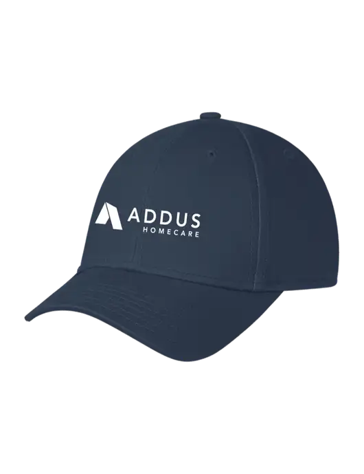 Navy Structured Cap Hook & Loop w/Addus HomeCare Logo