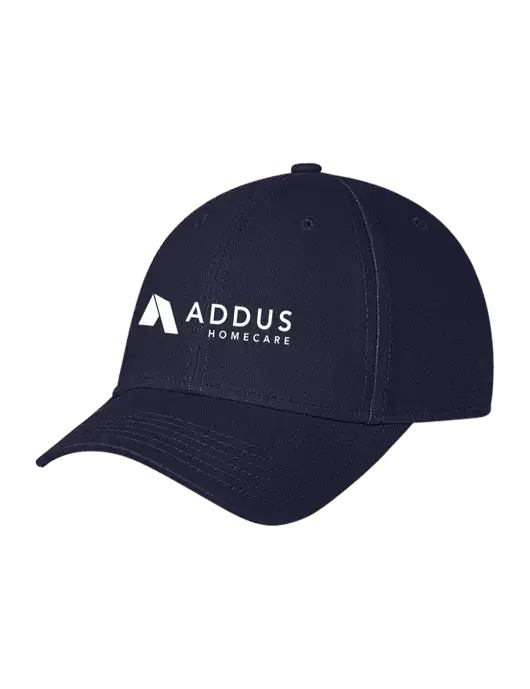 Navy Structured Soft Snap Closure Hook & Loop Cap w/Addus HomeCare Logo