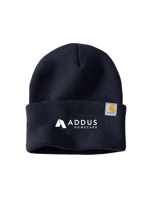 Carhartt Navy Watch Cap 2.0 w/Addus HomeCare Logo