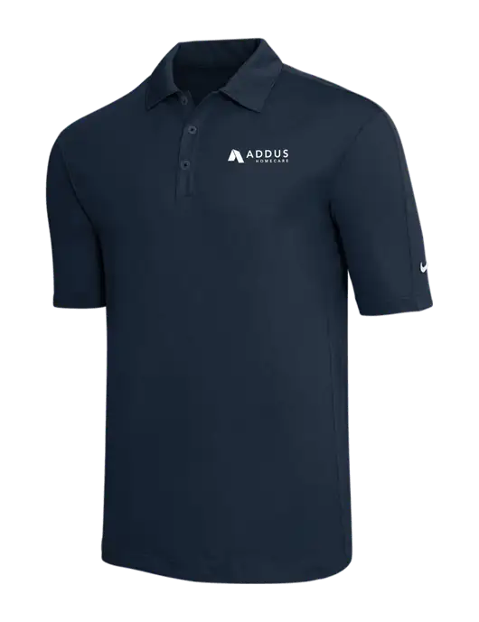 Nike Navy Tech Sport Dri-FIT Polo w/Addus HomeCare Logo