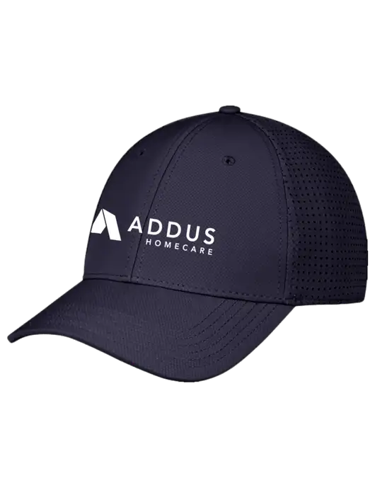Navy Performance Stretchable Cap Hook & Loop w/Addus HomeCare Logo