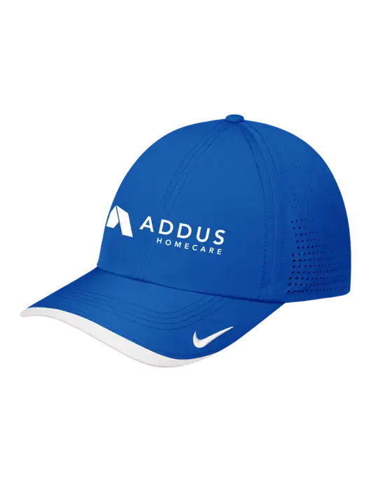 Nike Royal/White Dri-FIT Perforated Performance Cap w/Addus HomeCare Logo