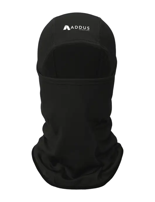 Black CornerStone Smooth Fleece Face Mask w/Addus HomeCare Logo