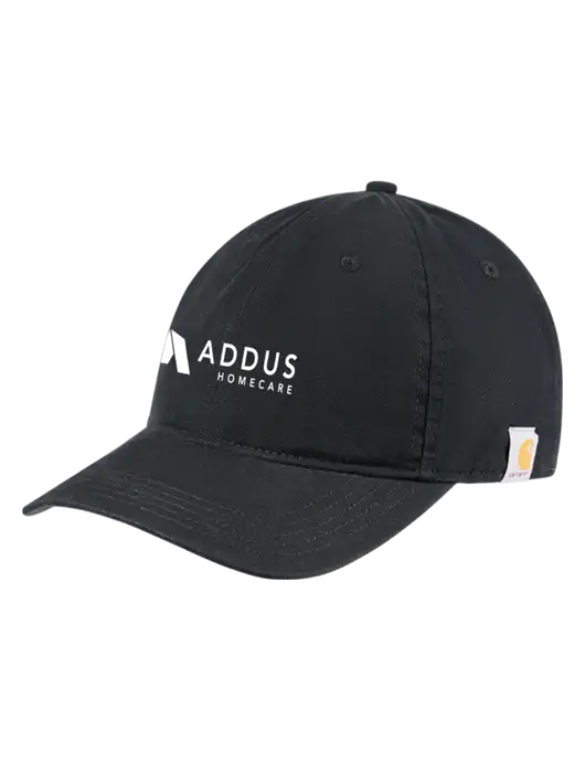 Carhartt Black Cotton Canvas Cap w/Addus HomeCare Logo