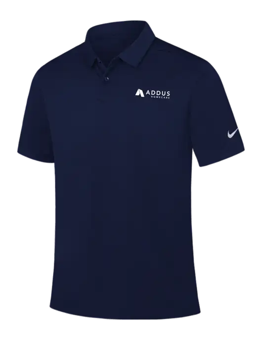 Nike Navy Dry Essential Solid Polo w/Addus HomeCare Logo