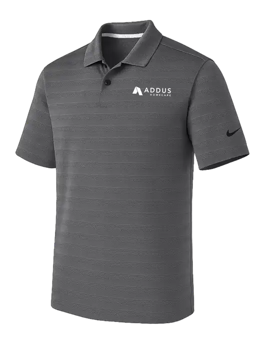 Nike Dark Medium Grey Dri-FIT Vapor Jacquard Polo w/Addus HomeCare Logo
