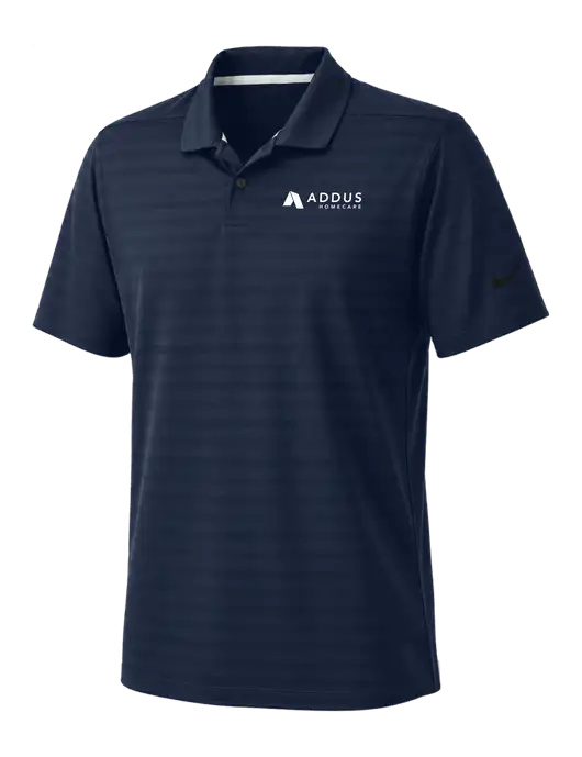 Nike Navy Dri-FIT Vapor Jacquard Polo w/Addus HomeCare Logo