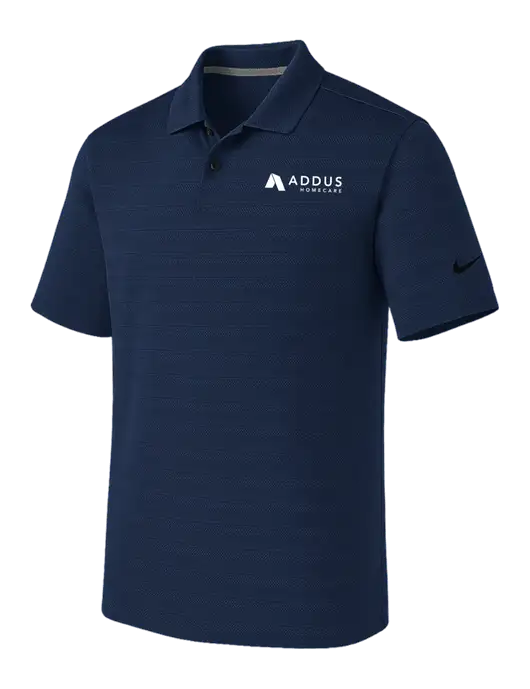 Nike Navy Dri-FIT Vapor Jacquard Polo w/Addus HomeCare Logo