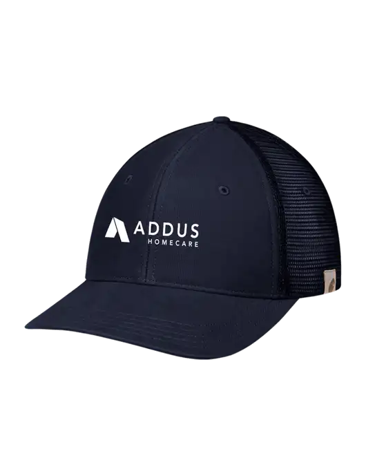 Carhartt Navy Canvas Trucker Cap w/Addus HomeCare Logo