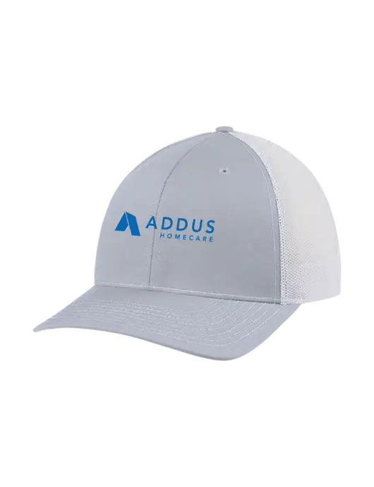 Richardson Adjustable Snapback Original 112 Trucker Cap Light Heather Grey w/White Mesh w/Addus HomeCare Logo